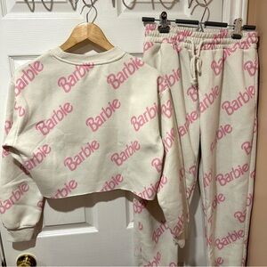 Forever 21 x Barbie sweatshirt and pants set size small